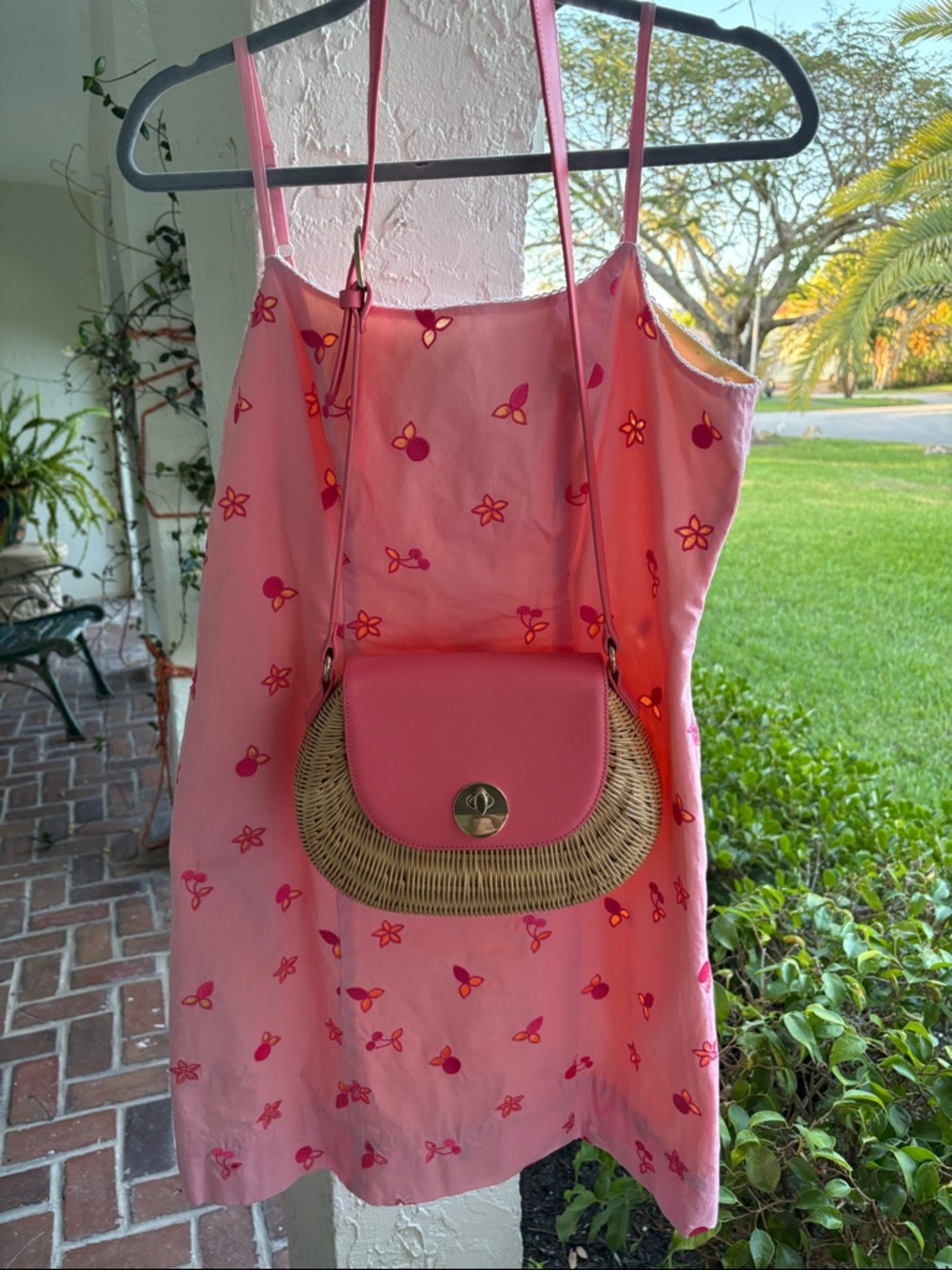 Pink Woven shoulder Bag.  Bag only 100.Talbots, never used-like new